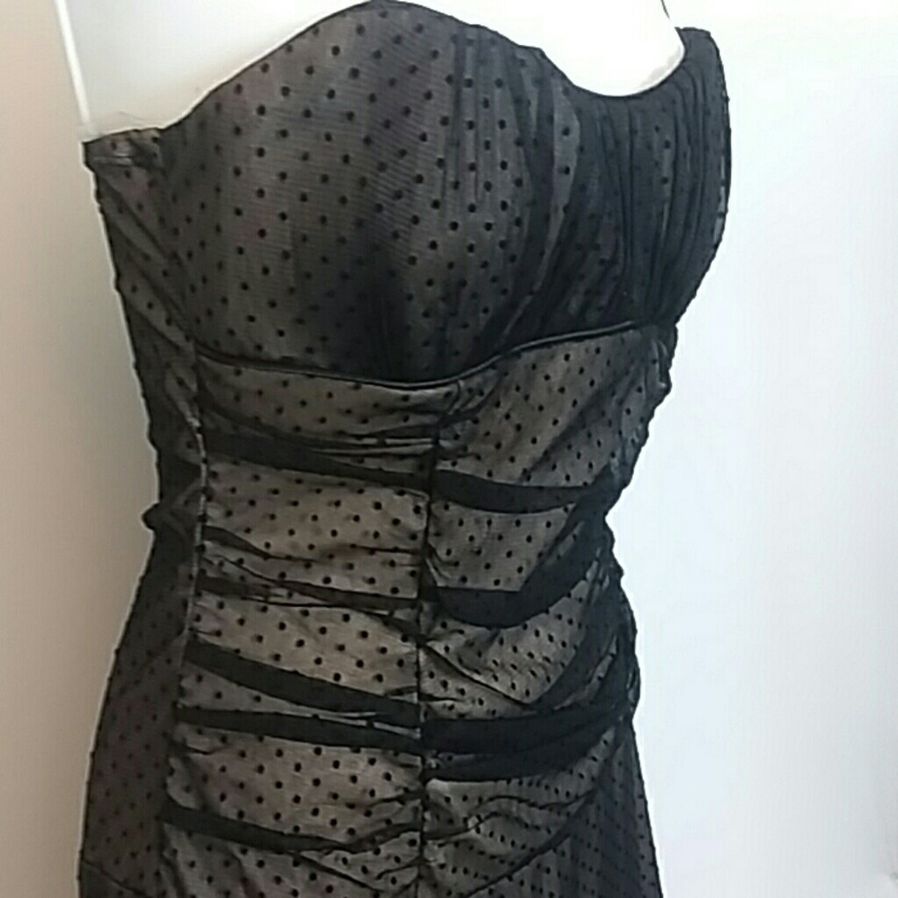 Trixxi Clothing Company] Polka Dot Black Dress Size Medium - Picture 3 of 9